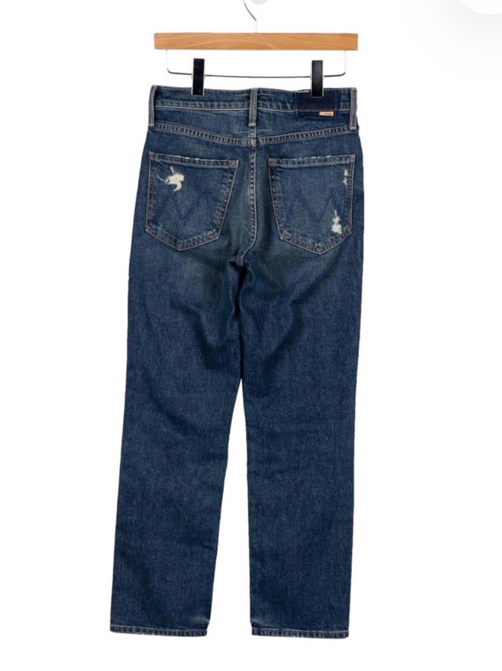 MOTHER Women's Dark Blue Straight-Leg Jeans